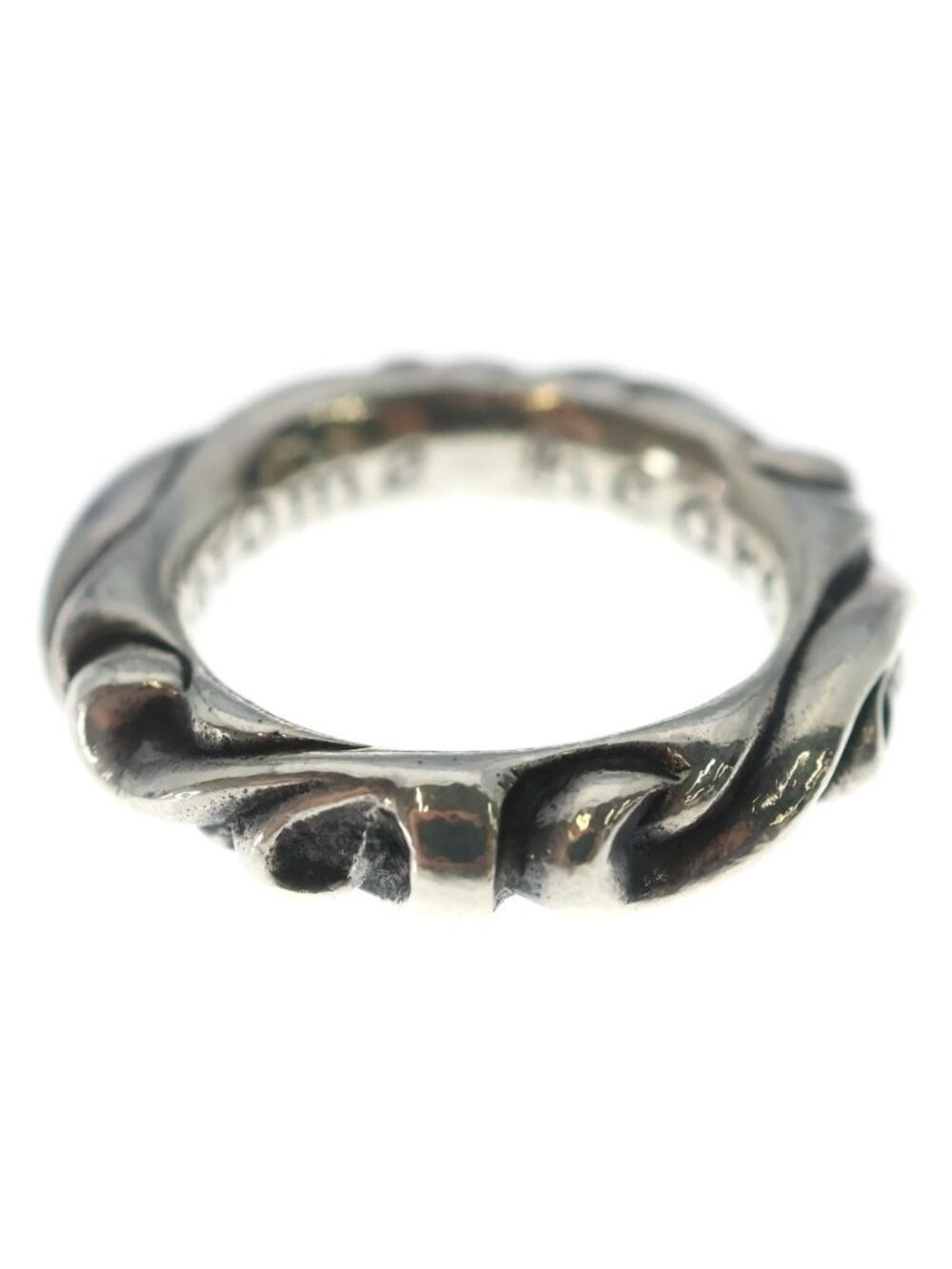 Chrome Hearts Scrl Band Scroll Silver Ring